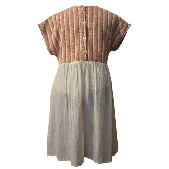 THML Anthropologie M Baby Doll Dress Fairy Isle Flowy Sparkly Boho India - Picture 2 of 12